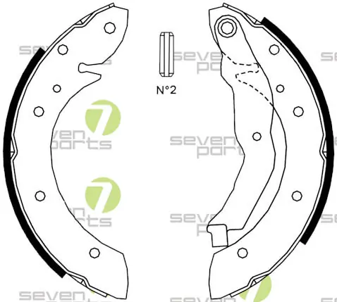 7 SEVEN PARTS fékpofakészlet - SVG10566 - TothCarparts