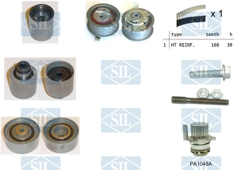 Saleri SIL Vízpumpa + fogasszíj készlet - K4PA1048A - TothCarparts