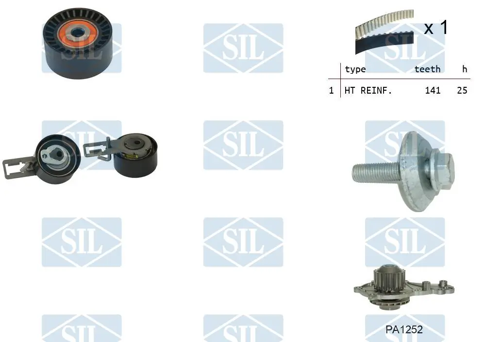 Saleri SIL Vízpumpa + fogasszíj készlet - K4PA1252 - TothCarparts
