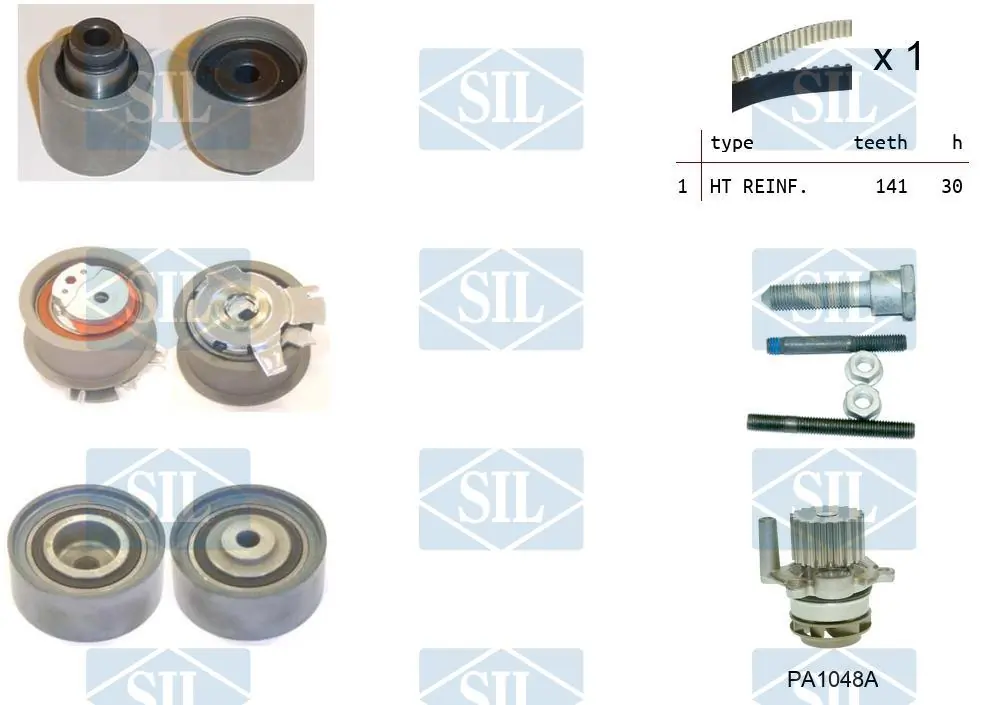 Saleri SIL Vízpumpa + fogasszíj készlet - K5PA1048A - TothCarparts