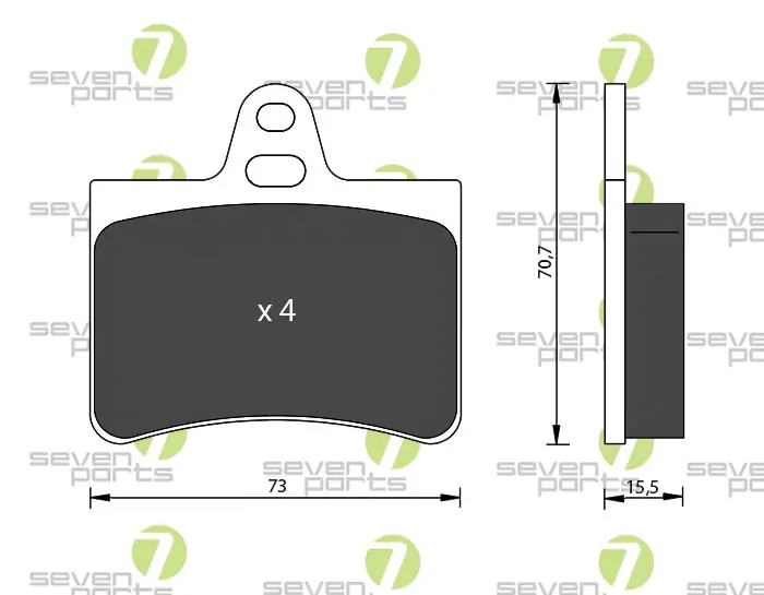 7 SEVEN PARTS fékbetétkészlet, tárcsafék - SVP20840 - TothCarparts