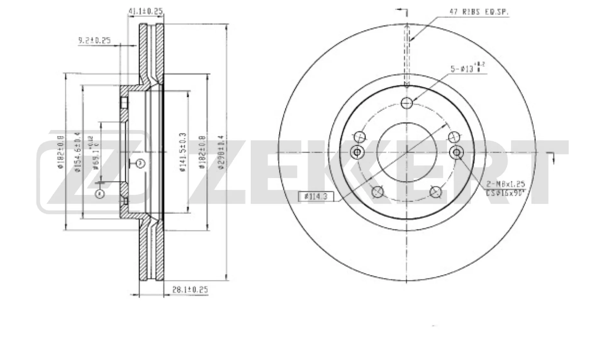 ZEKKERT féktárcsa - BS-6692 - TothCarparts