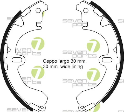 7 SEVEN PARTS fékpofakészlet - SVG21028 - TothCarparts