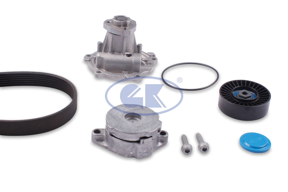GK Vízszivattyú + bordásszíjkészlet - K980158H - TothCarparts