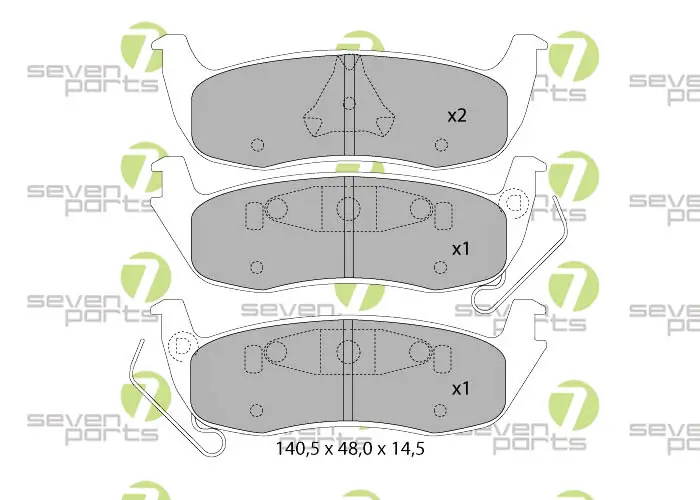 7 SEVEN PARTS fékbetétkészlet, tárcsafék - SVP25240 - TothCarparts