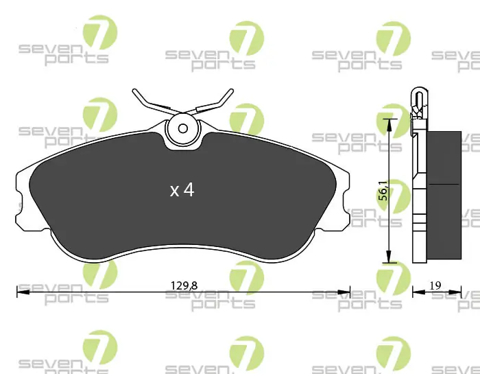 7 SEVEN PARTS fékbetétkészlet, tárcsafék - SVP20271 - TothCarparts