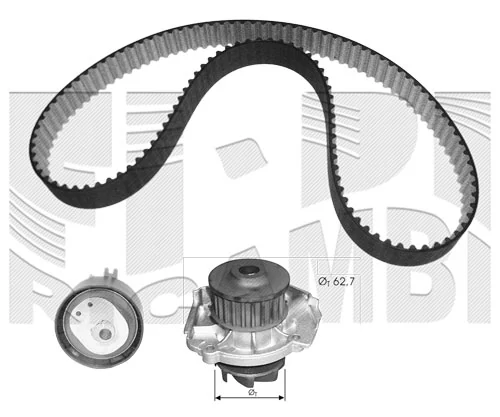 AUTOTEAM Vízpumpa + fogasszíj készlet - KATW1252B - TothCarparts