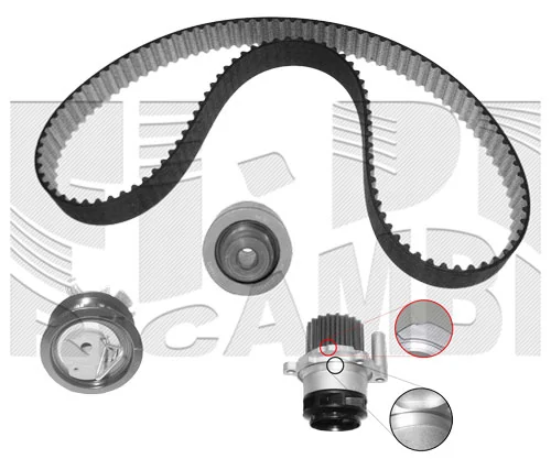 AUTOTEAM Vízpumpa + fogasszíj készlet - KATW1263 - TothCarparts