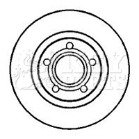 KEY PARTS féktárcsa - KBD4066 - TothCarparts