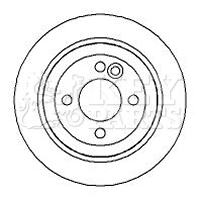 KEY PARTS féktárcsa - KBD4257 - TothCarparts