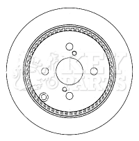 KEY PARTS féktárcsa - KBD4378 - TothCarparts