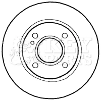 KEY PARTS féktárcsa - KBD4638 - TothCarparts