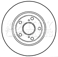 KEY PARTS féktárcsa - KBD4745 - TothCarparts