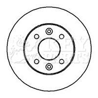 KEY PARTS féktárcsa - KBD4841 - TothCarparts