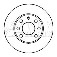 KEY PARTS féktárcsa - KBD4857 - TothCarparts