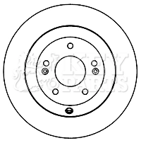 KEY PARTS féktárcsa - KBD5160 - TothCarparts