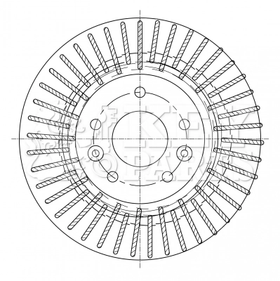 KEY PARTS féktárcsa - KBD5363 - TothCarparts