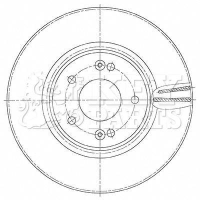 KEY PARTS féktárcsa - KBD5484 - TothCarparts