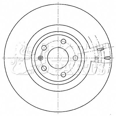 KEY PARTS féktárcsa - KBD5914S - TothCarparts