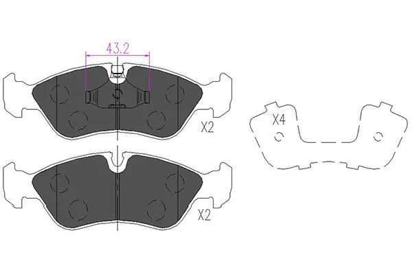 KAVO PARTS fékbetétkészlet, tárcsafék - KBP-1004 - TothCarparts