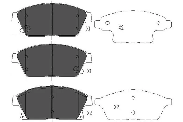 KAVO PARTS fékbetétkészlet, tárcsafék - KBP-1014 - TothCarparts