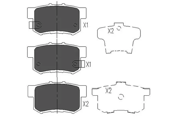 KAVO PARTS fékbetétkészlet, tárcsafék - KBP-2008 - TothCarparts