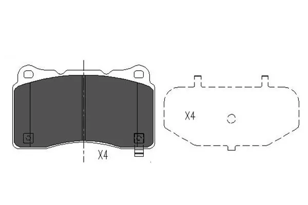 KAVO PARTS fékbetétkészlet, tárcsafék - KBP-8021 - TothCarparts
