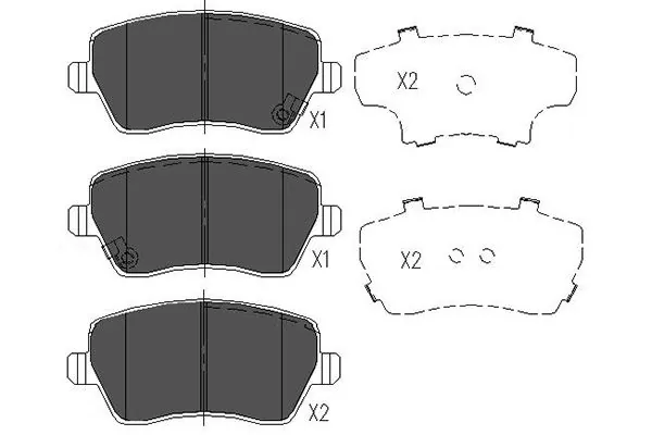 KAVO PARTS fékbetétkészlet, tárcsafék - KBP-8522 - TothCarparts