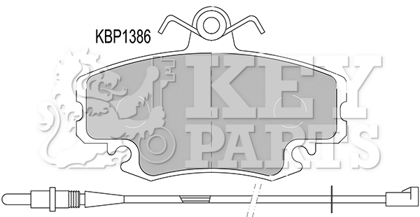 KEY PARTS fékbetétkészlet, tárcsafék - KBP1386 - TothCarparts