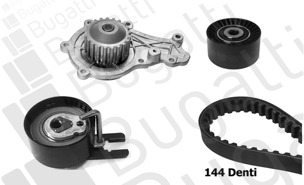BUGATTI Vízpumpa + fogasszíj készlet - KBU10013B - TothCarparts