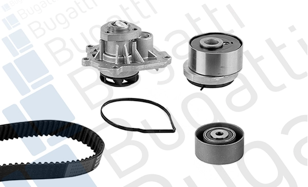 BUGATTI Vízpumpa + fogasszíj készlet - KBU10033A - TothCarparts