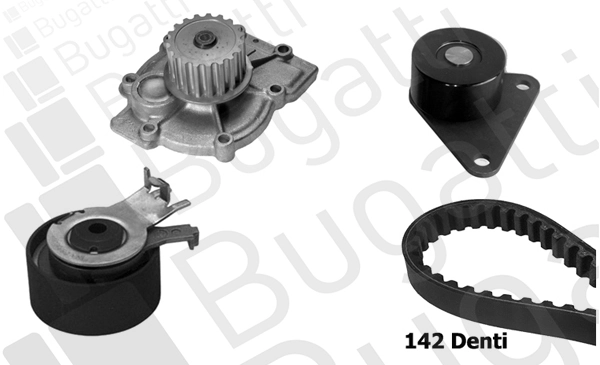 BUGATTI Vízpumpa + fogasszíj készlet - KBU10138C - TothCarparts