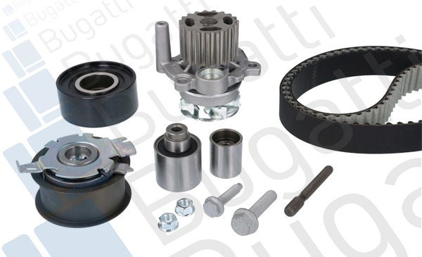 BUGATTI Vízpumpa + fogasszíj készlet - KBU10380G - TothCarparts