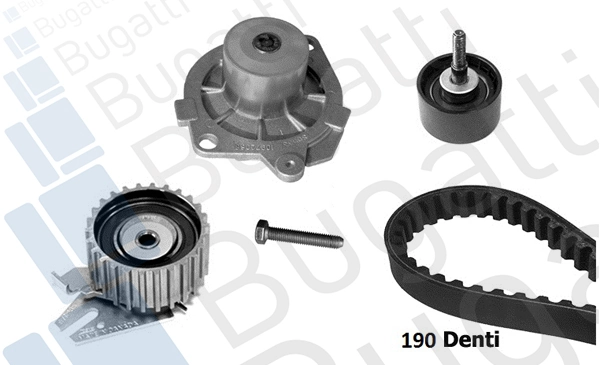 BUGATTI Vízpumpa + fogasszíj készlet - KBU5013E - TothCarparts