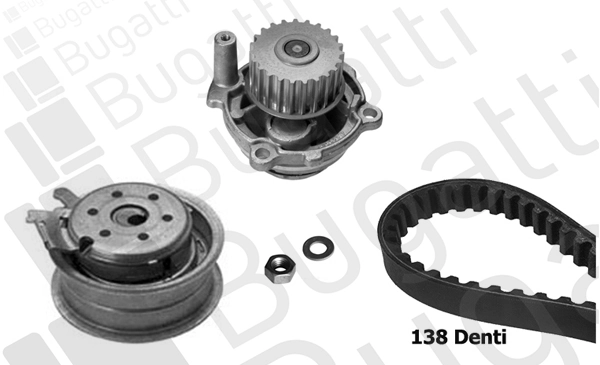 BUGATTI Vízpumpa + fogasszíj készlet - KBU5112B - TothCarparts