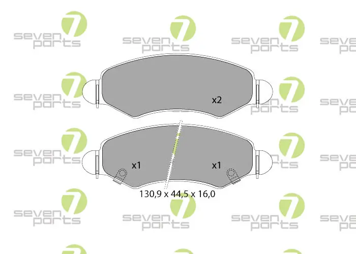 7 SEVEN PARTS fékbetétkészlet, tárcsafék - SVP20441 - TothCarparts