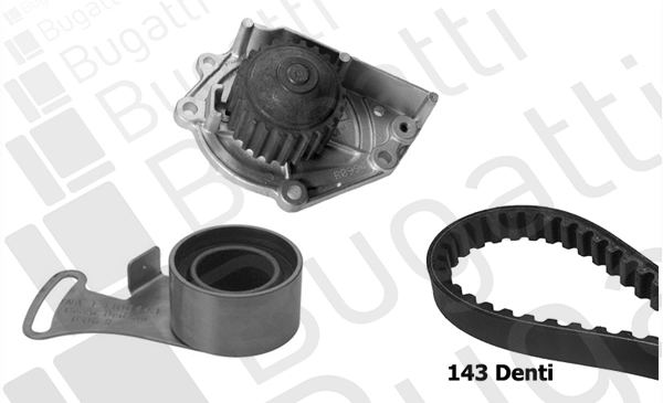 BUGATTI Vízpumpa + fogasszíj készlet - KBU5203A - TothCarparts