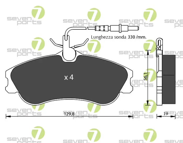 7 SEVEN PARTS fékbetétkészlet, tárcsafék - SVP20270 - TothCarparts