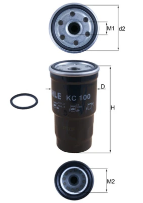 MAHLE Üzemanyagszűrő - KC 100D - TothCarparts