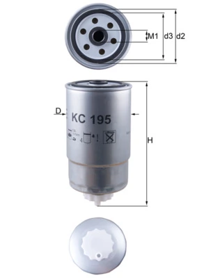 MAHLE Üzemanyagszűrő - KC 195 - TothCarparts