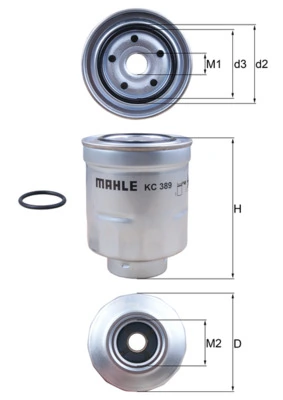 MAHLE Üzemanyagszűrő - KC 389D - TothCarparts