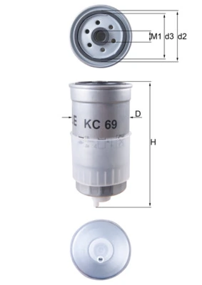 MAHLE Üzemanyagszűrő - KC 69 - TothCarparts
