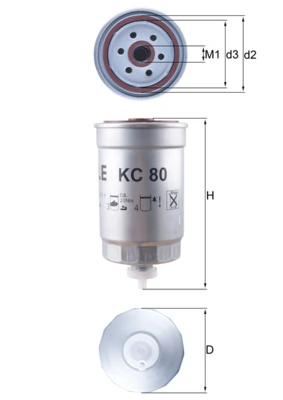 KNECHT Üzemanyagszűrő - KC 80 - TothCarparts