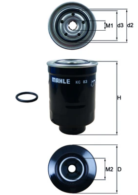 MAHLE Üzemanyagszűrő - KC 83D - TothCarparts