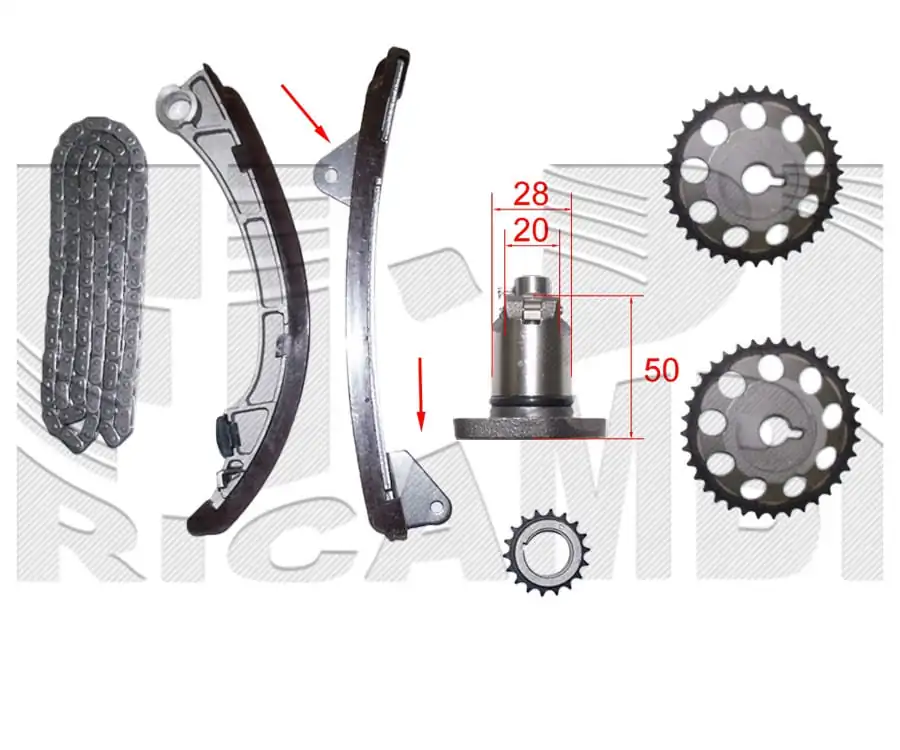 AUTOTEAM vezérműlánc készlet - KCA023 - TothCarparts