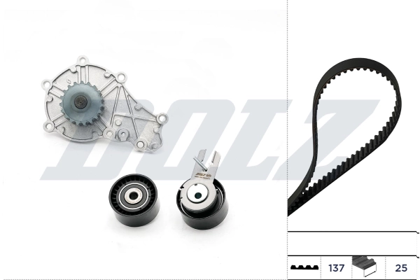 DOLZ Vízpumpa + fogasszíj készlet - KD016 - TothCarparts