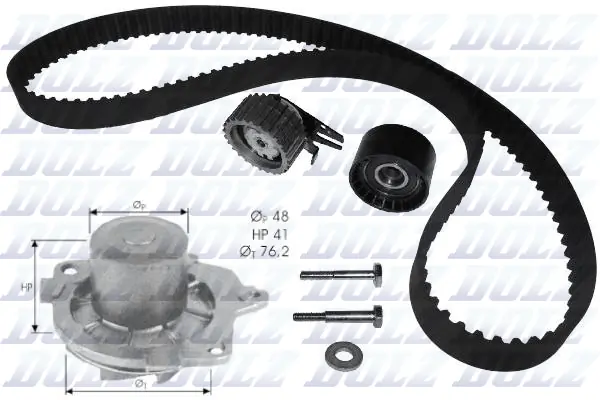 DOLZ Vízpumpa + fogasszíj készlet - KD045 - TothCarparts