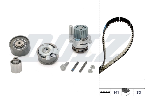 DOLZ Vízpumpa + fogasszíj készlet - KD047 - TothCarparts