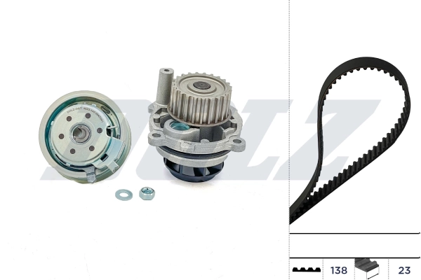 DOLZ Vízpumpa + fogasszíj készlet - KD050 - TothCarparts