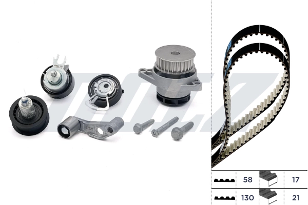 DOLZ Vízpumpa + fogasszíj készlet - KD051 - TothCarparts